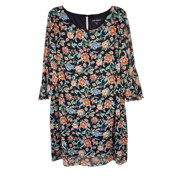DANILLO BOUTIQUE | Multi-Colored Floral Pattern Chiffon Dress - Picture 1 of 7